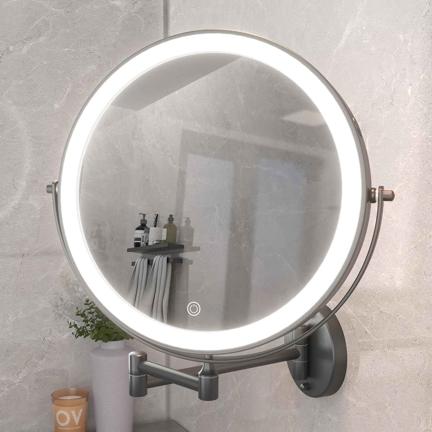 ✨ Hasipu 10-Inch Lighted Wall Mounted Makeup Mirror – Bigger, Brighter, Better Beauty ✨